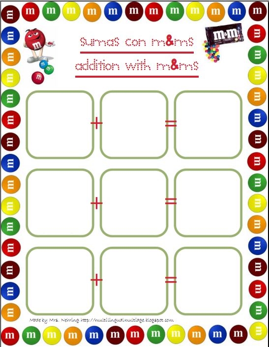 M And M Math Worksheets