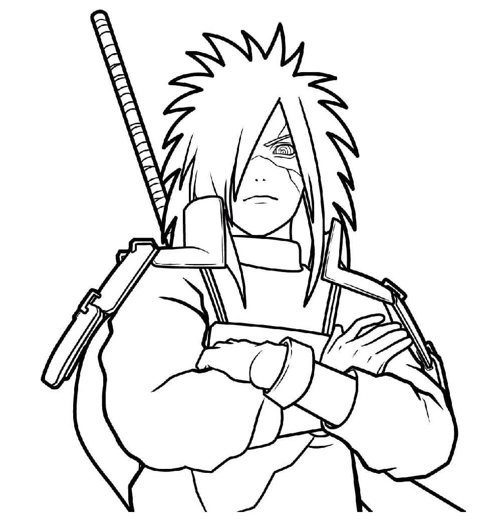 Madara Uchiha Naruto Coloring Page Free Printable Coloring Pages For Kids