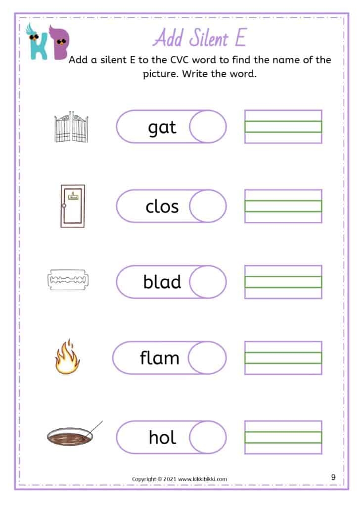 magic e worksheets