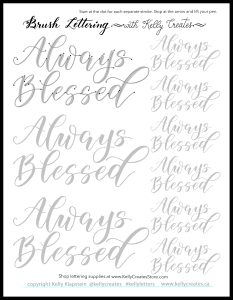 Magic Monday Freebie Calligraphy Worksheet Kelly Creates 