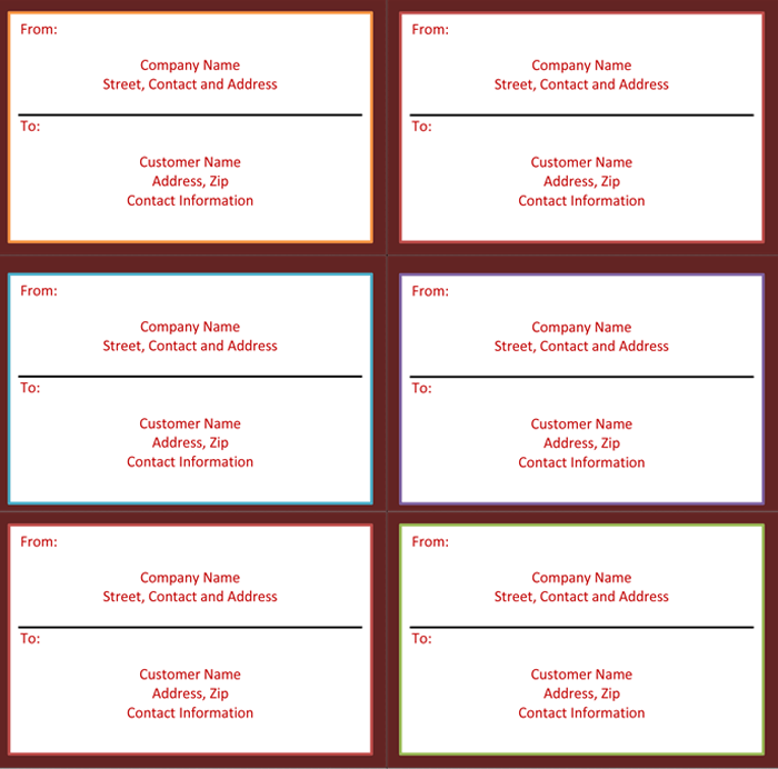 free printable mailing label template