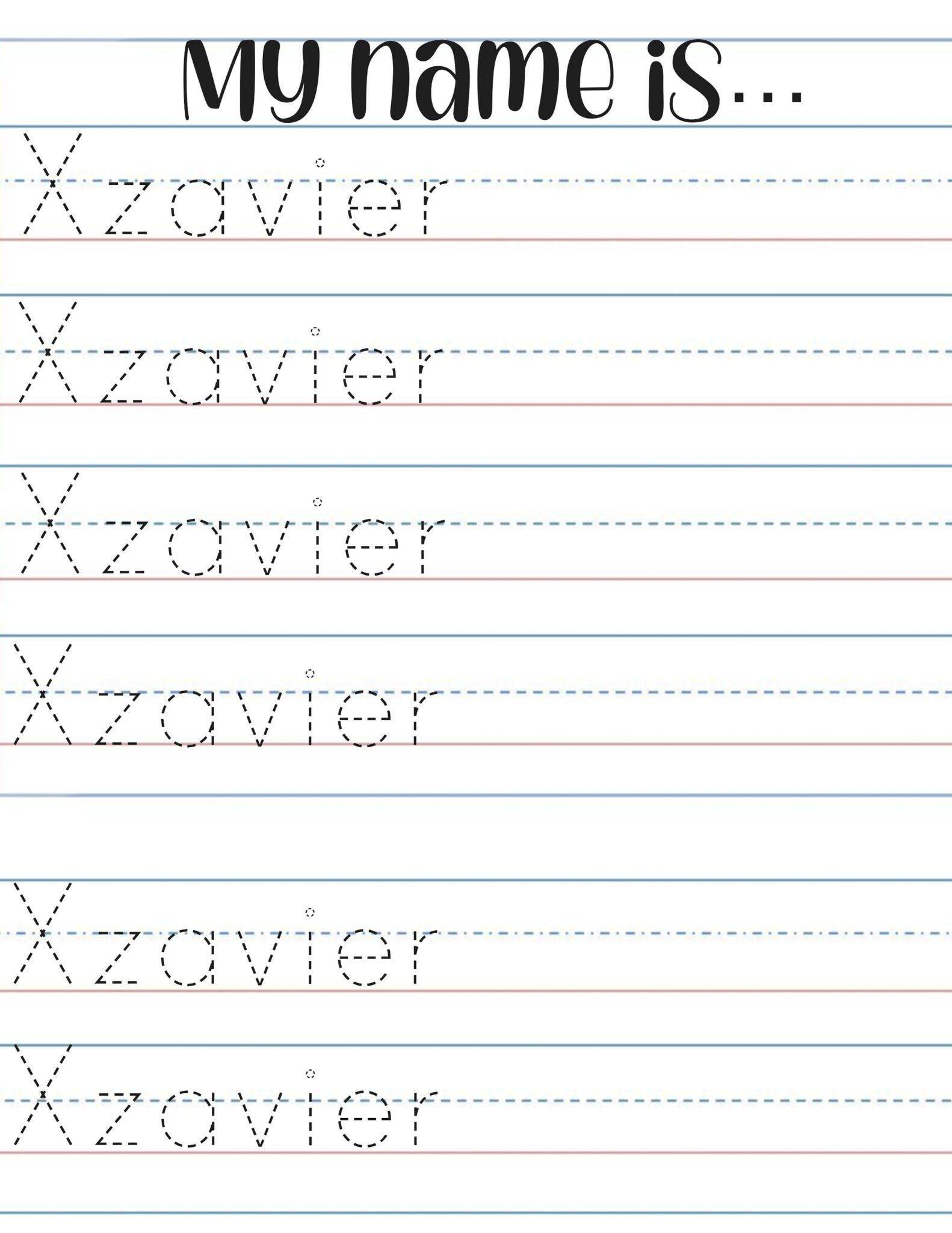 Make Your Own Printables Name Worksheet Name Tracing Printable