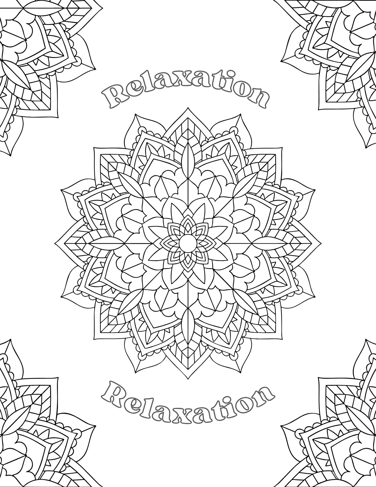 Mandala Adult Coloring Pages Etsy