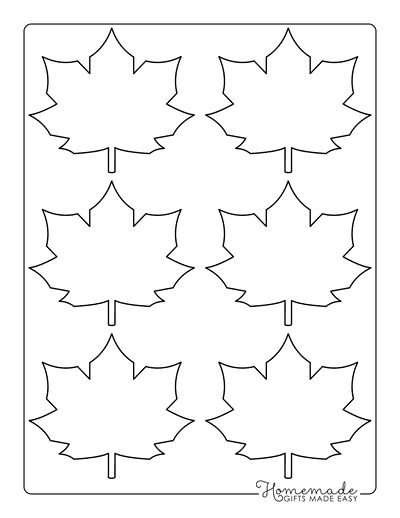simple leaf template