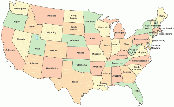 Maps United States Map Color