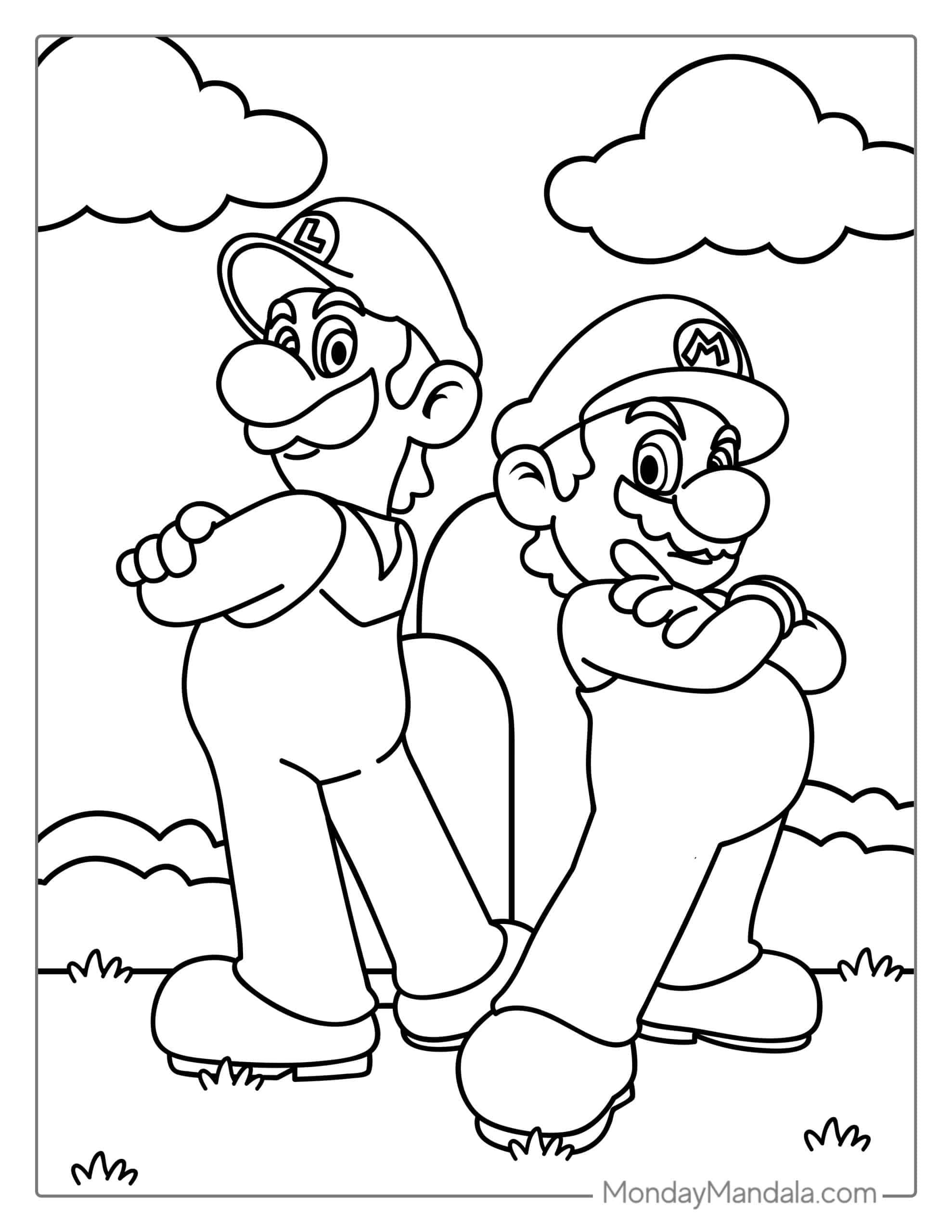 Mario Coloring Pictures Printable Coloring Pages