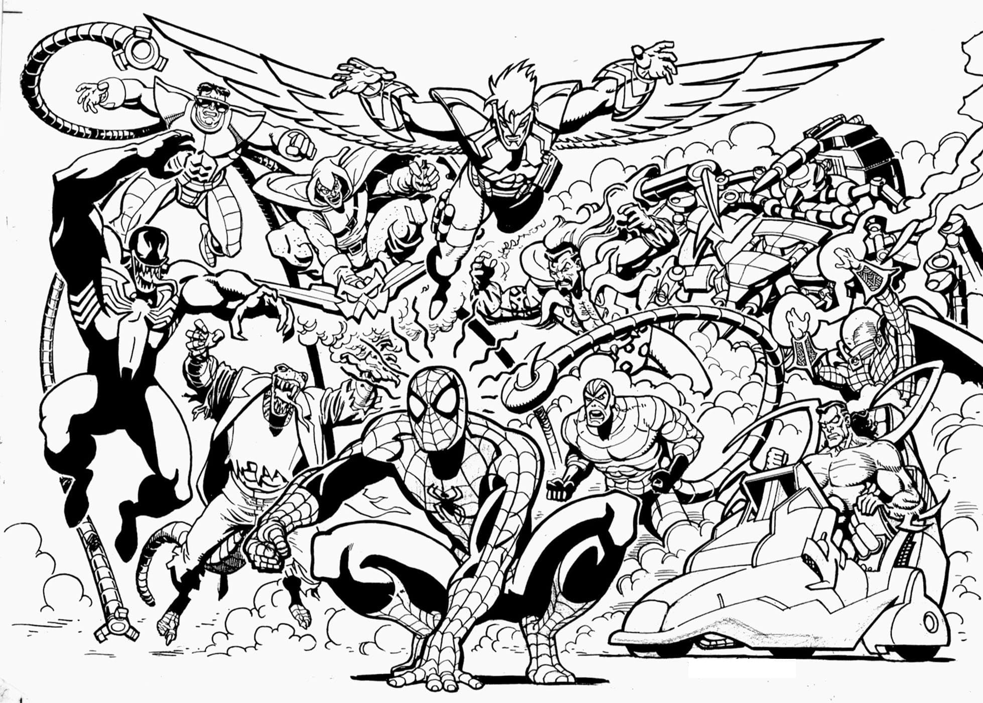 dc marvel adult coloring pages