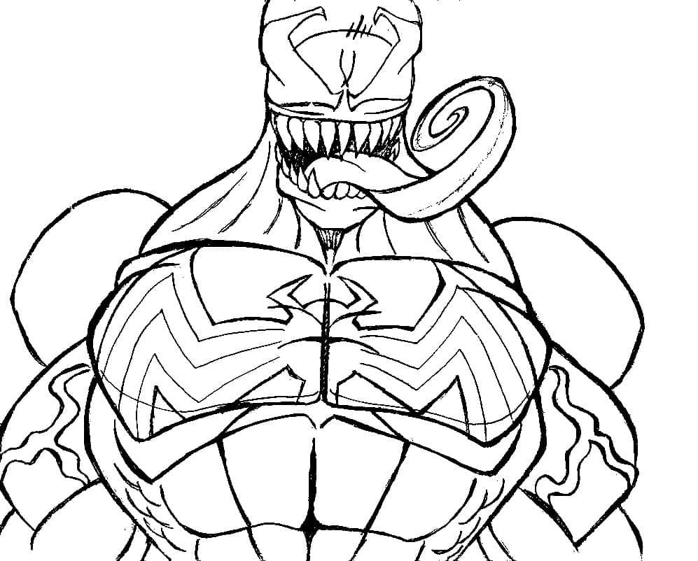 Marvel Venom Coloring Page Free Printable Coloring Pages