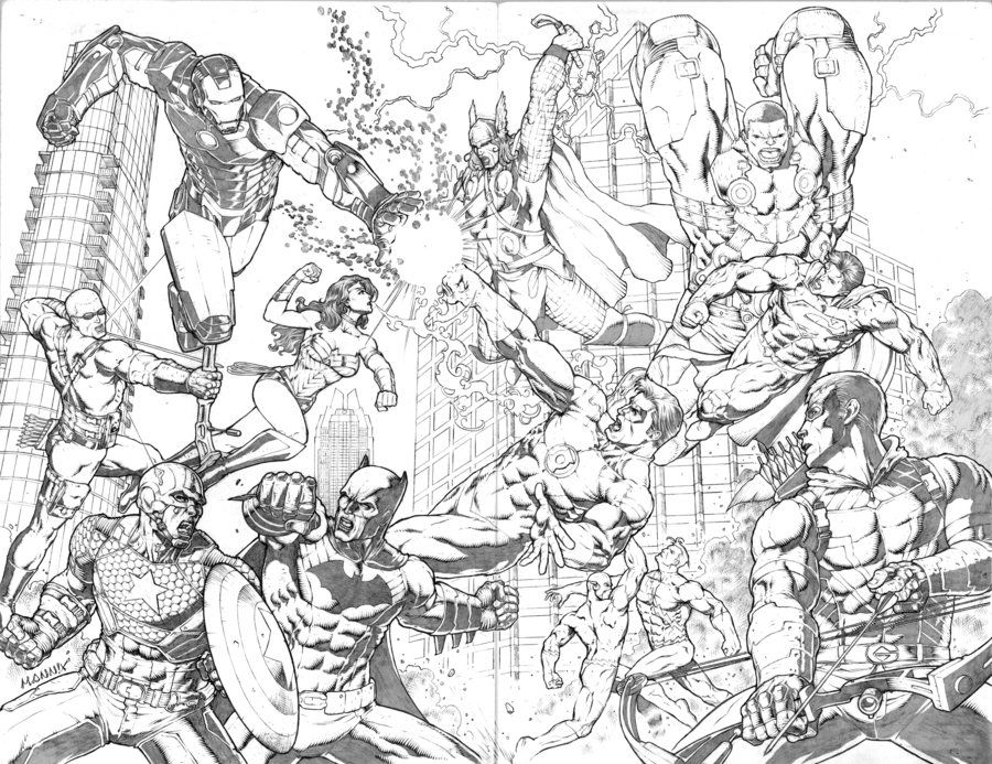 Marvel Vs Dc Coloring Pages Kidsworksheetfun