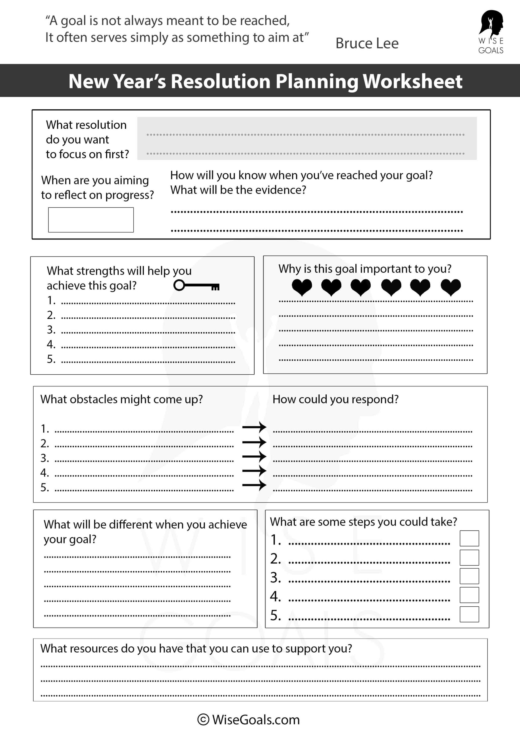 Mash gt Class Level gt New Years Resolutions Worksheet Worksheets Library