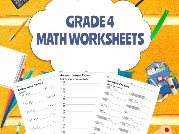 Math Activity Worksheets For Kids Grade 4 Teaching Resources