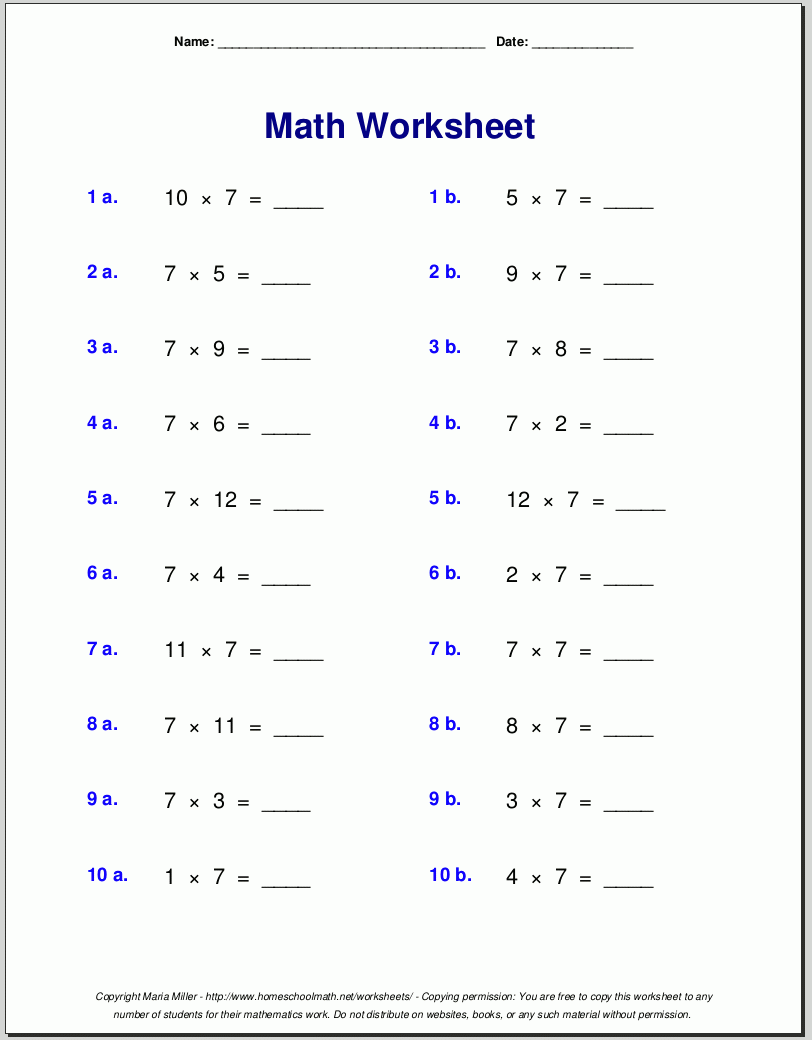 Math Printable Worksheets Printable Worksheets