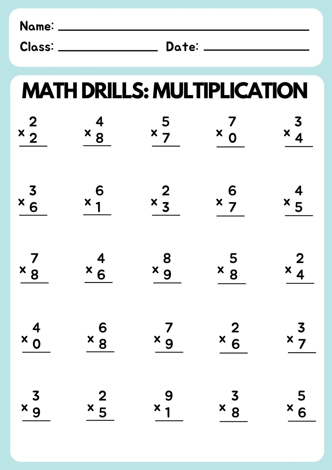 Math Printable Worksheets Printable Worksheets