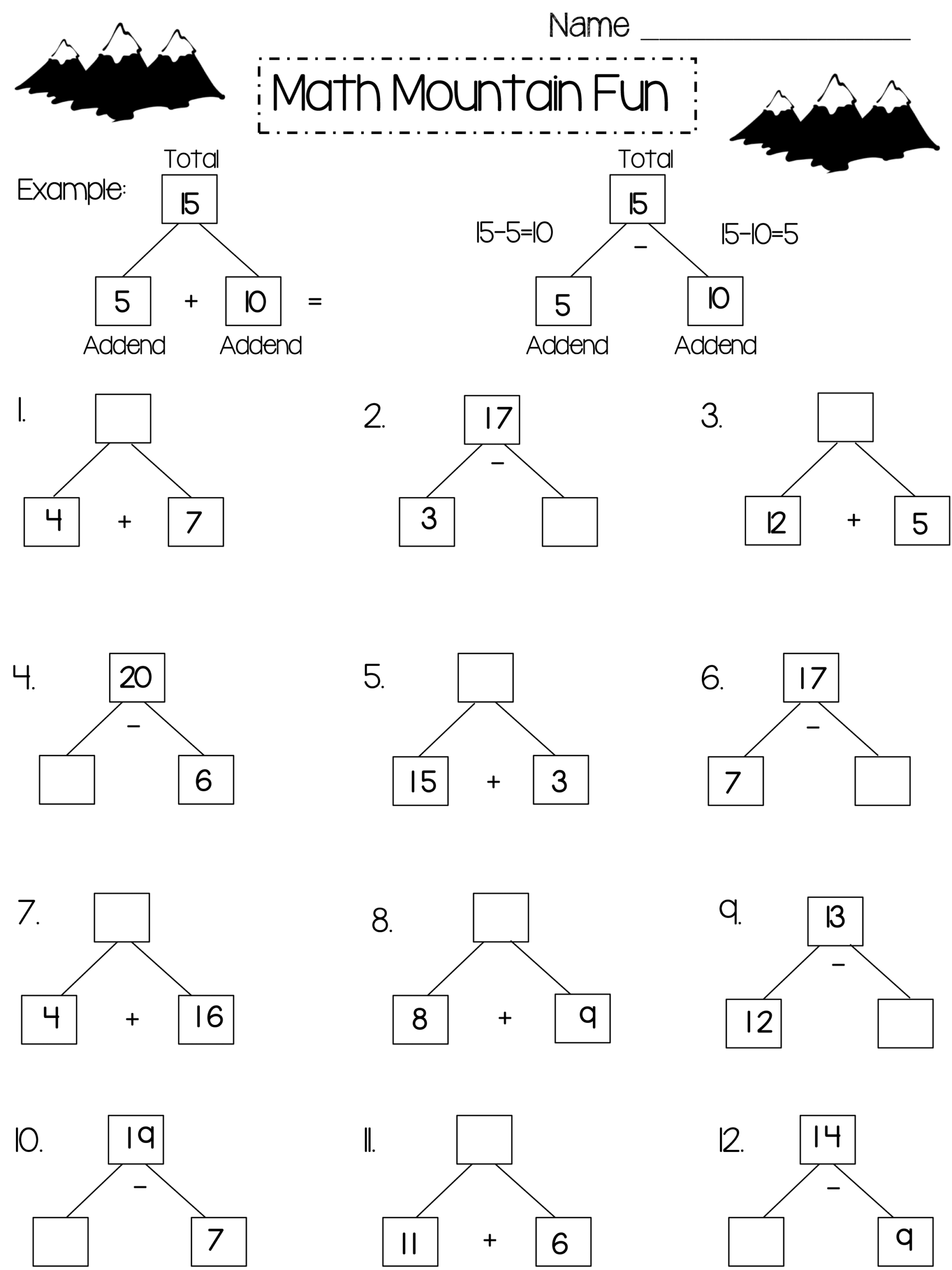 2nd grade math worksheets