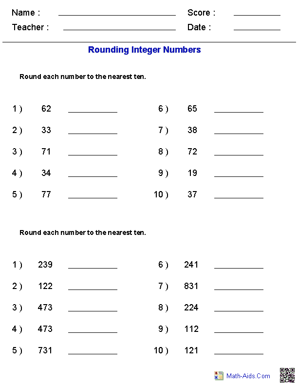 Math Worksheets Dynamically Created Math Worksheets Worksheets Library