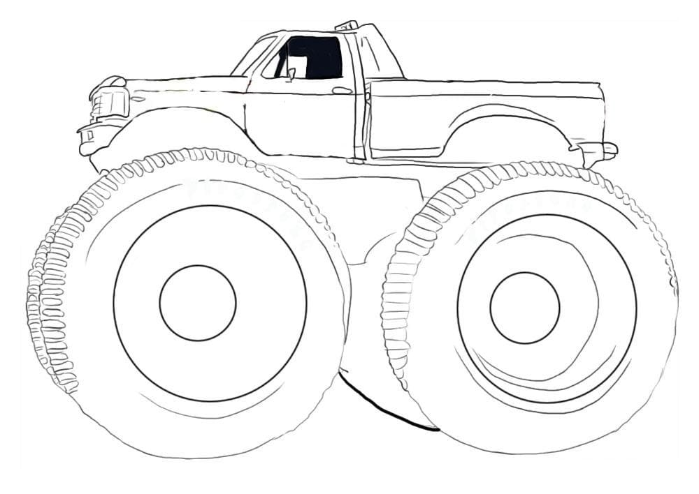 truck coloring page free