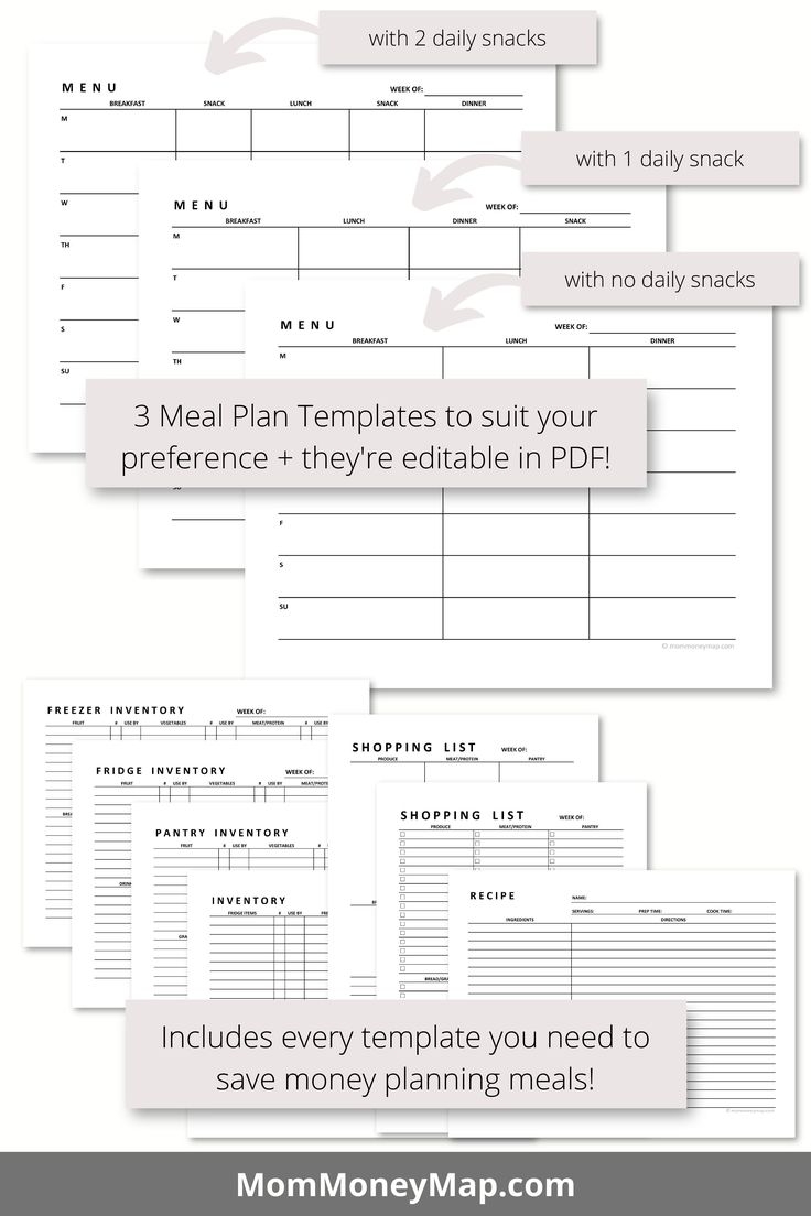 free printable meal planner pdf