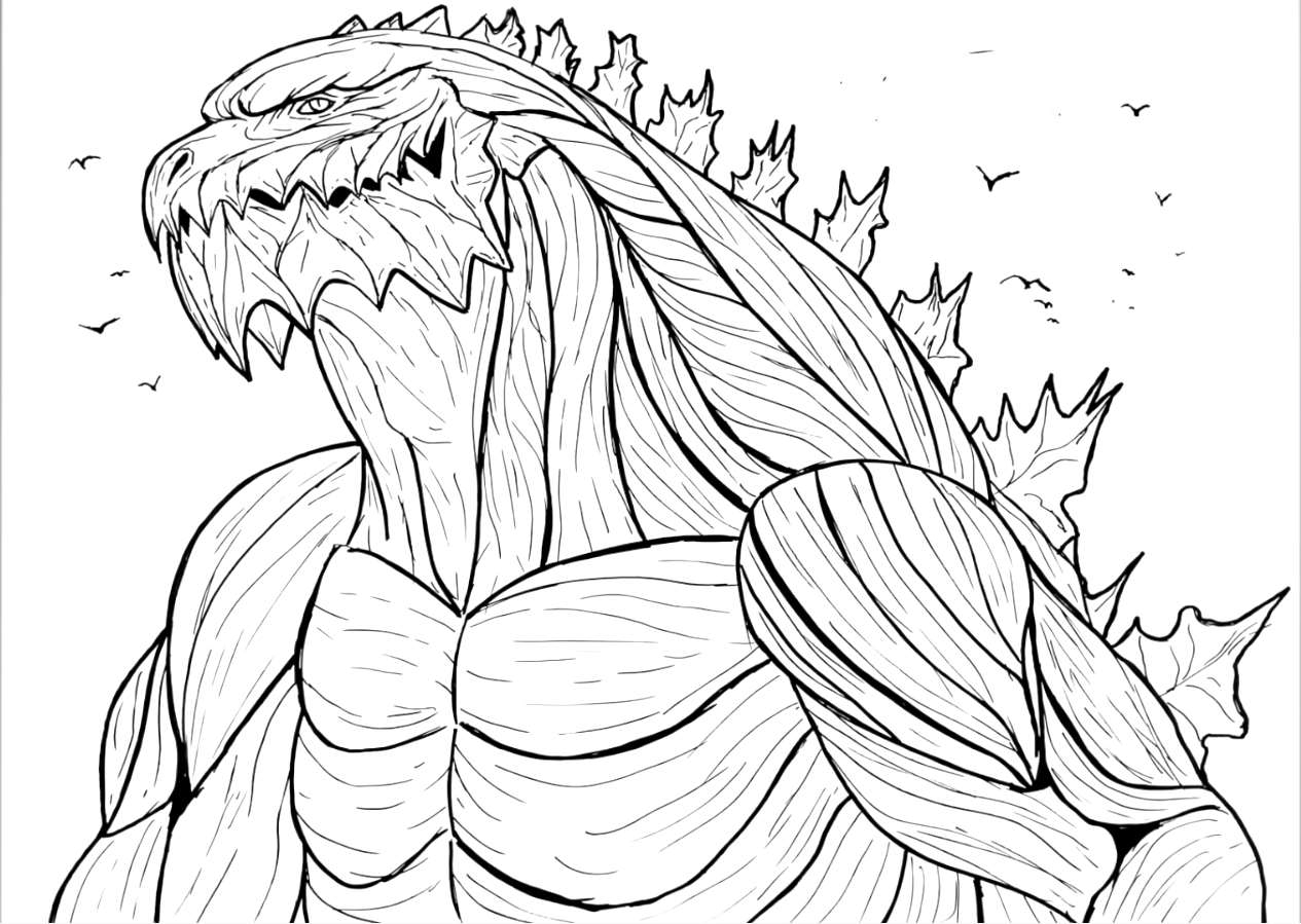 Mecha Godzilla Coloring Pages Coloring Home