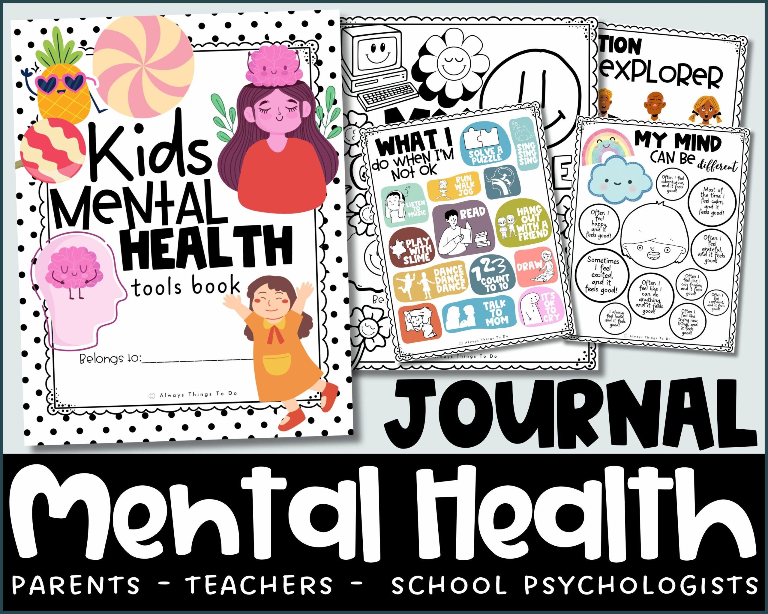 Mental Health Kids Activity Kids Mental Health Worksheets Kid Mental 
