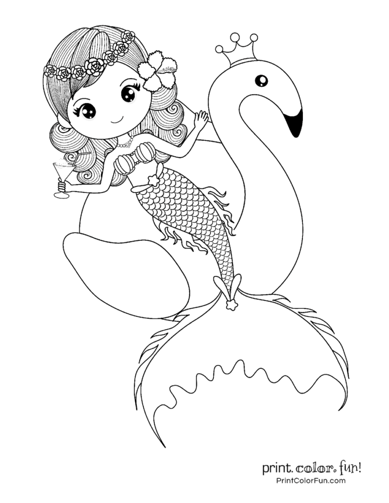 Mermaid Coloring Pages Printable
