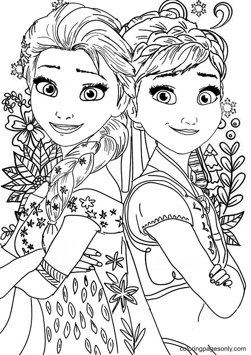 Elsa frozen coloring sheet