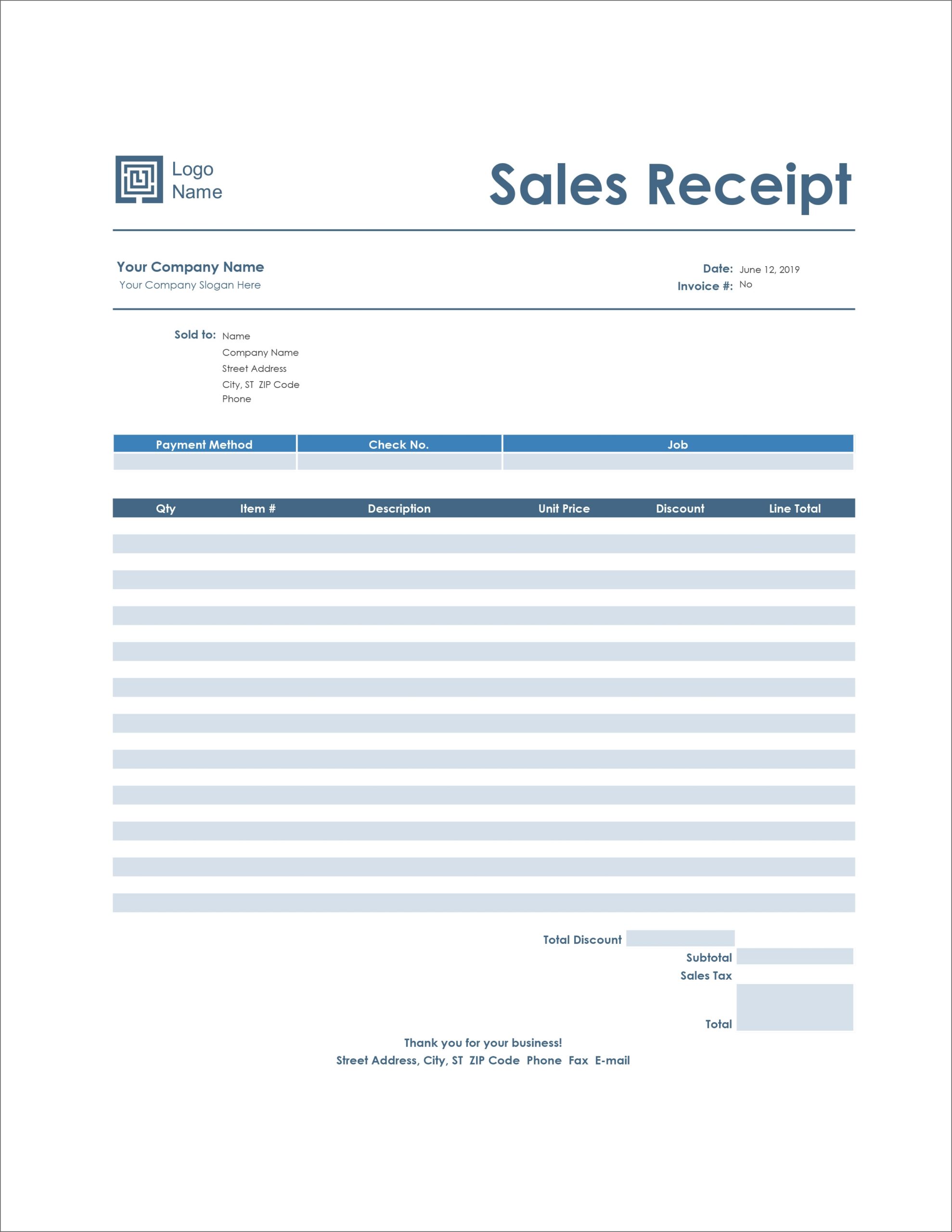 Microsoft Word Payment Receipt Template Horpan