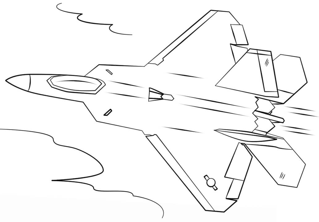 Military Fighter Jet Coloring Page Free Printable Coloring Pages For Kids