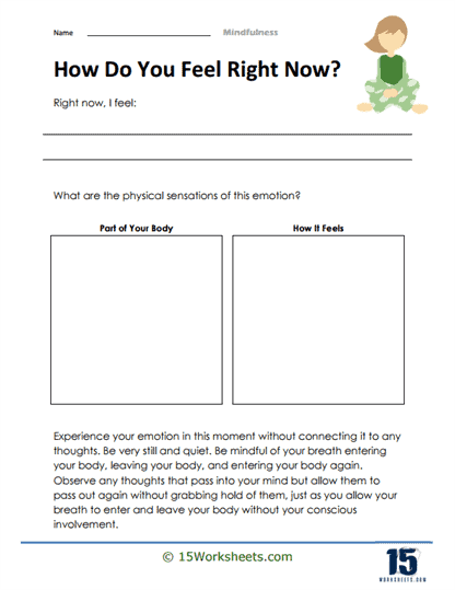 mindfulness worksheets for kids free