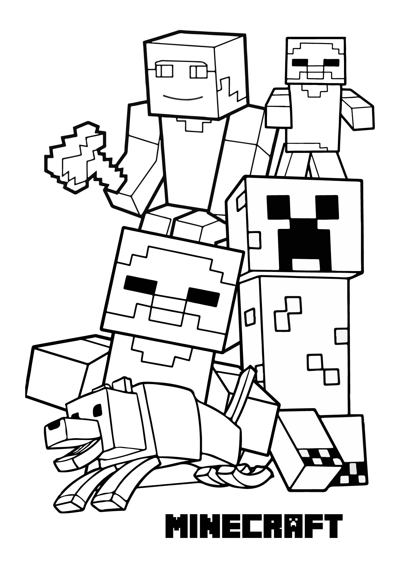 Minecraft Coloring Pages 10 Free PDF Printables Printablee