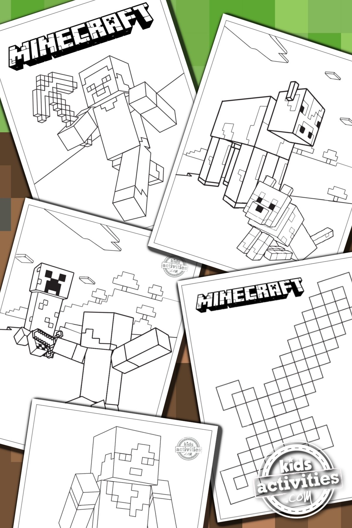 Minecraft coloring pages pdf