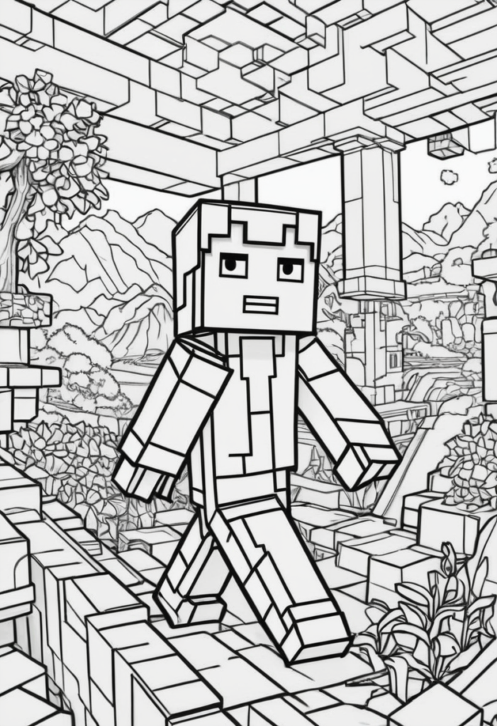 color pages printable Minecraft