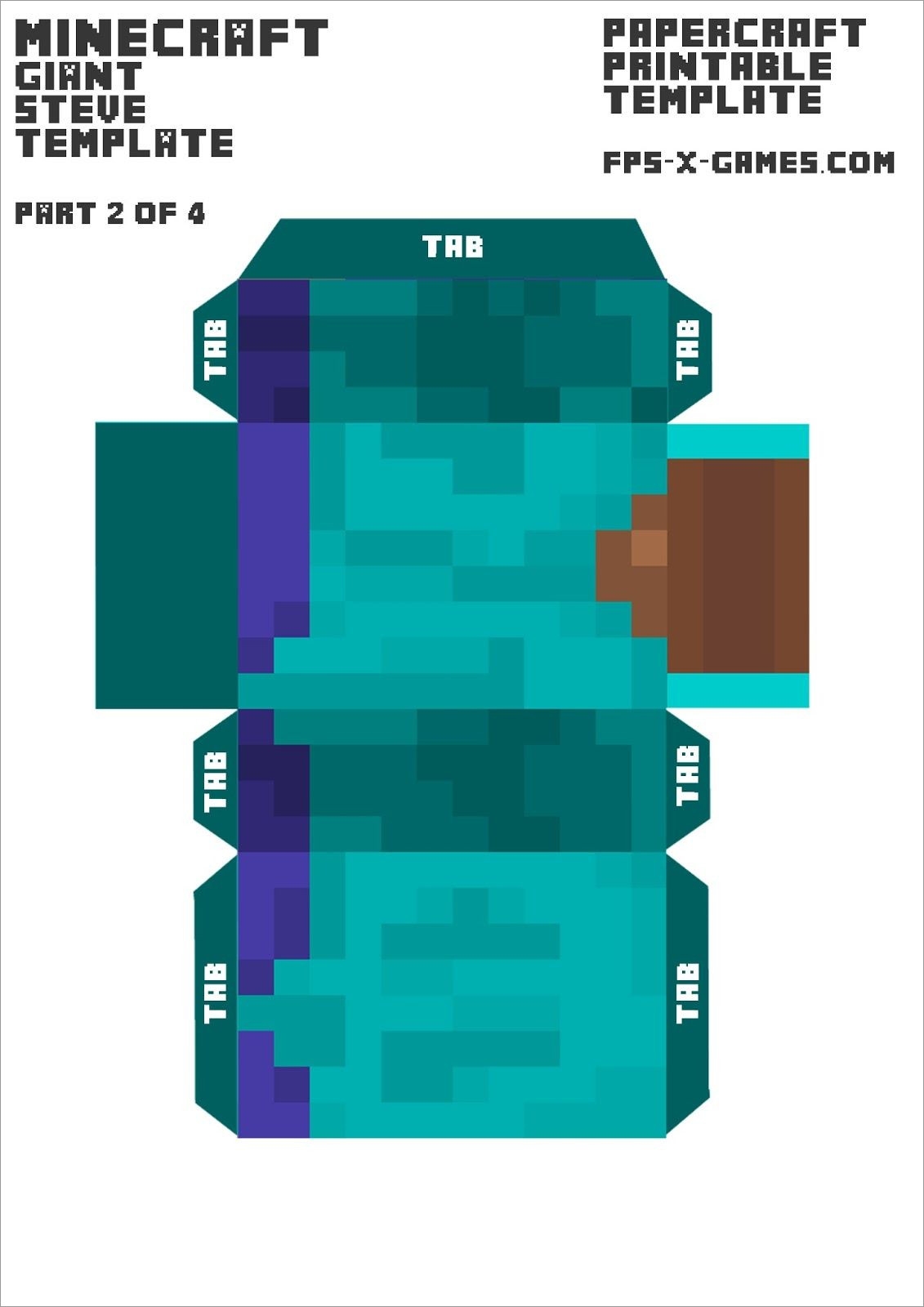 minecraft papercraft coloring pages