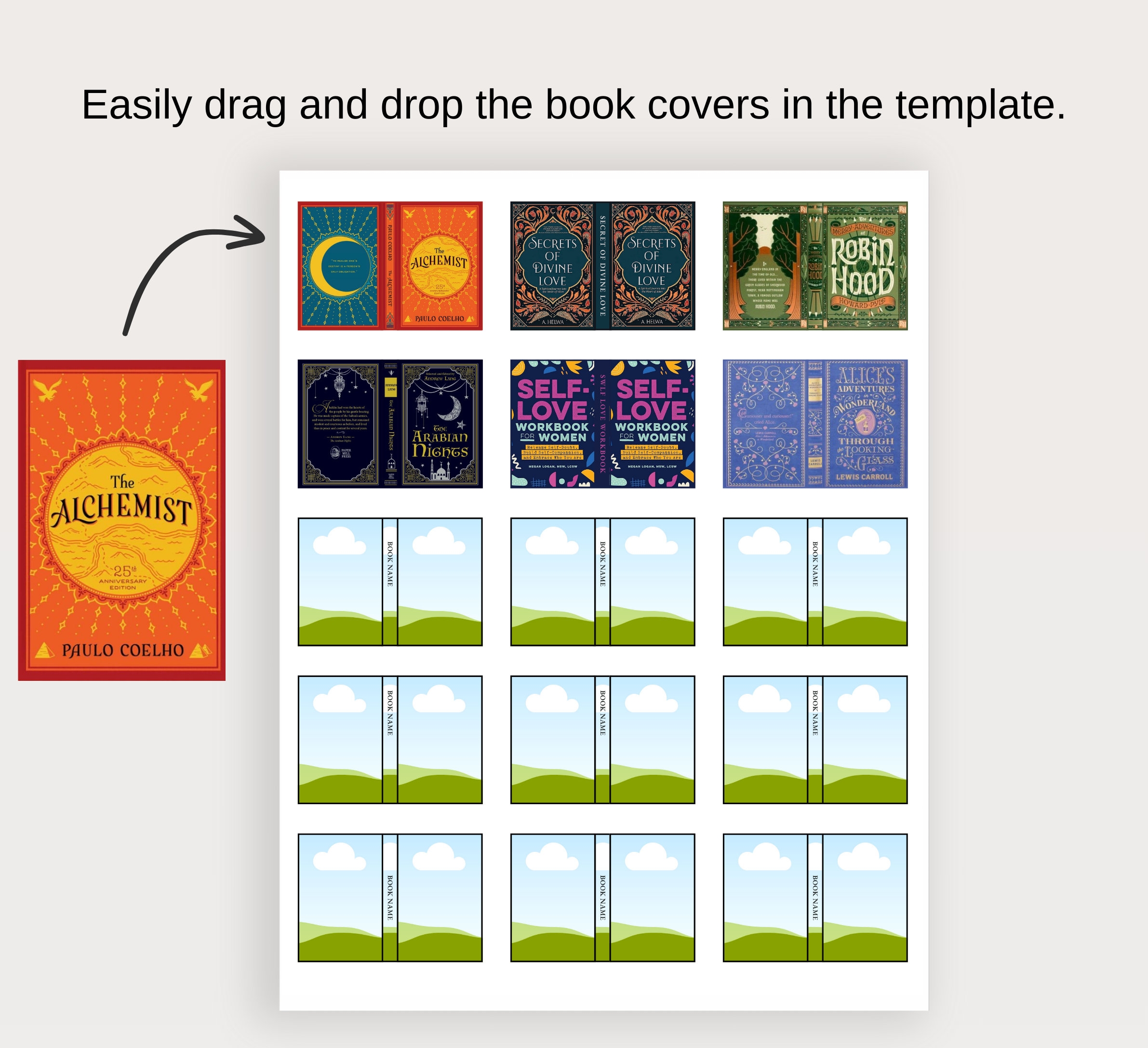 Mini Book Covers Editable Template Mini Books Canva Template NBKomputer