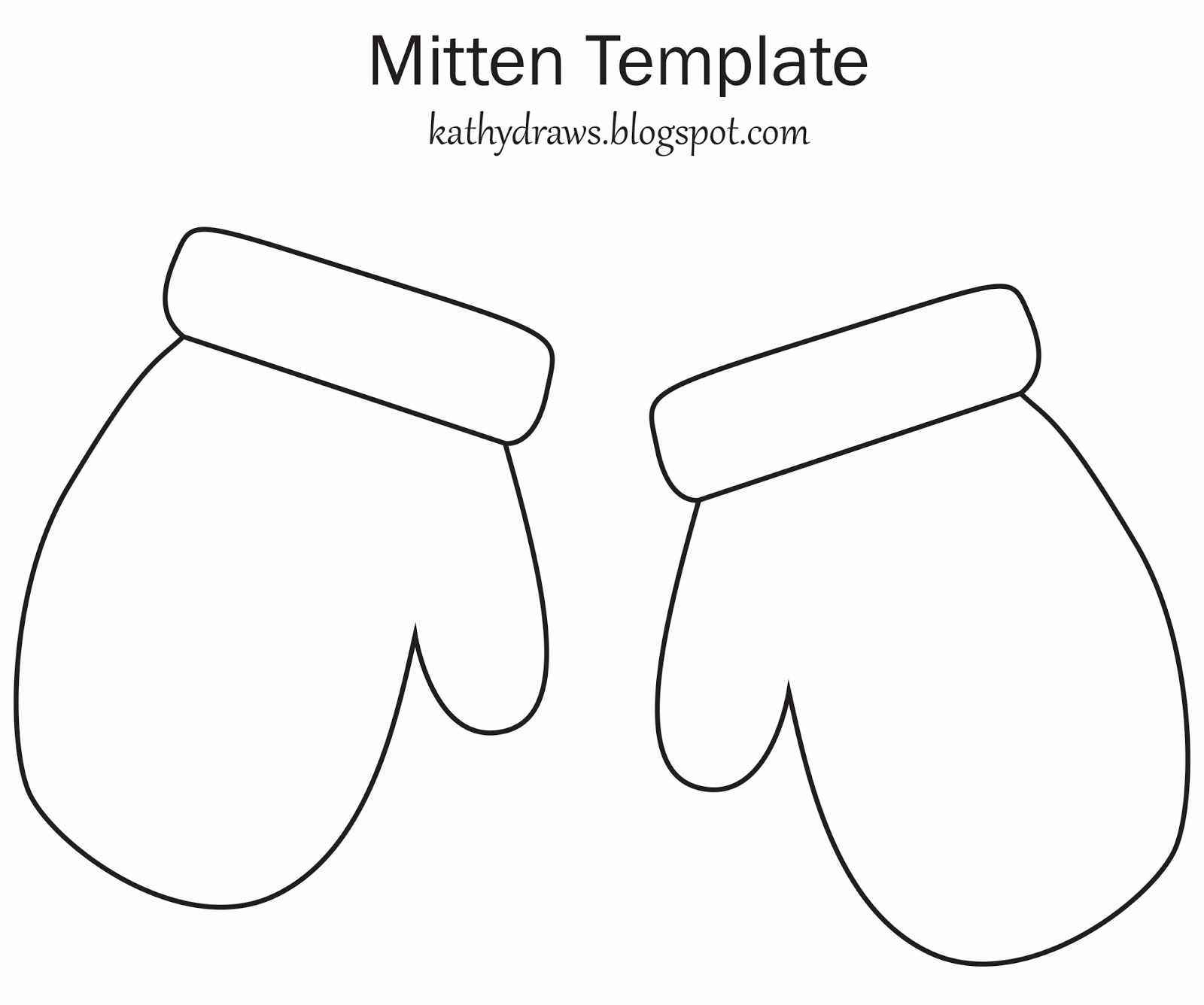 Mitten Outline Clipart WikiClipArt