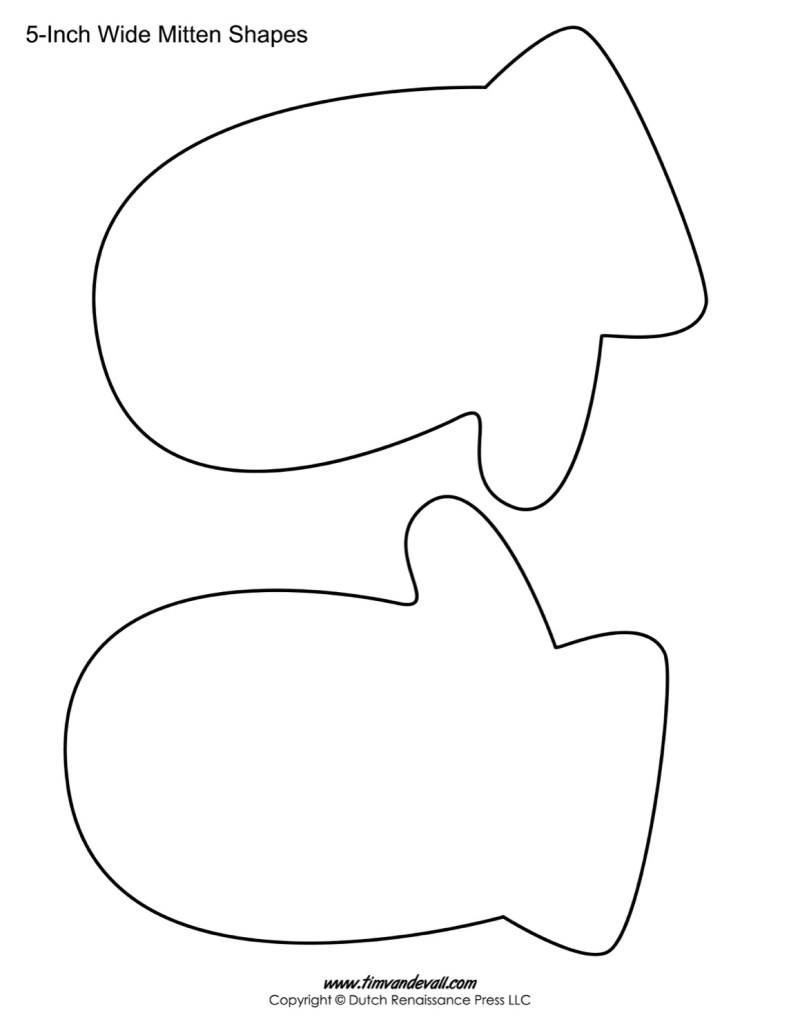 Mitten Templates Mitten Shape Printables Tim 39 s Printables