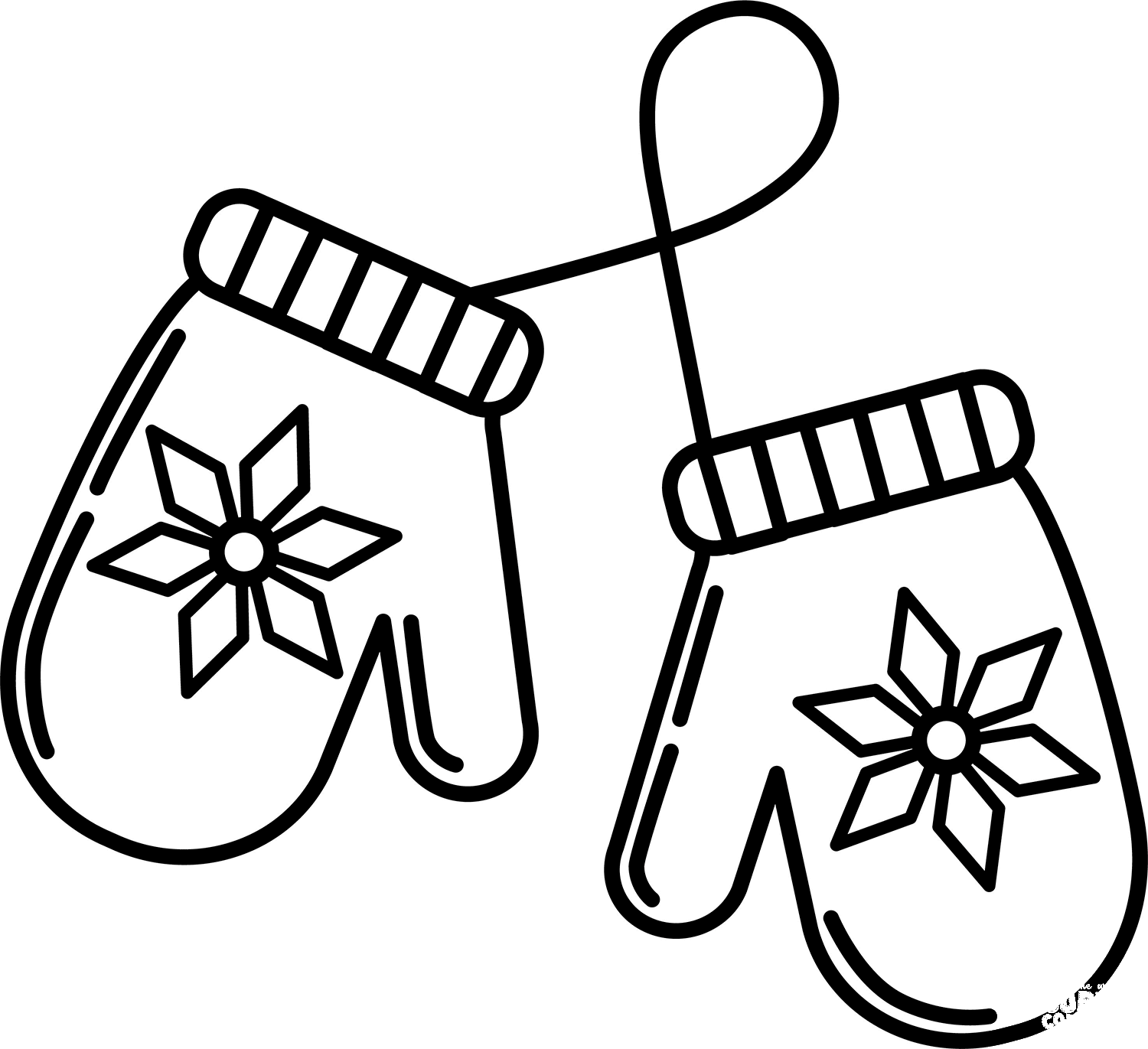 Mittens Coloring Page ColouringPages