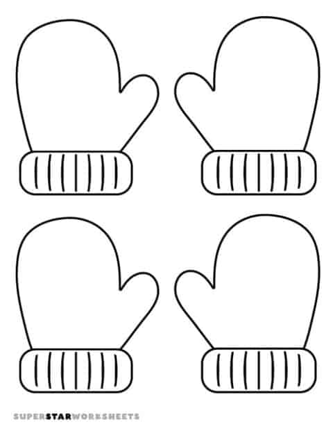 mittens cut out template