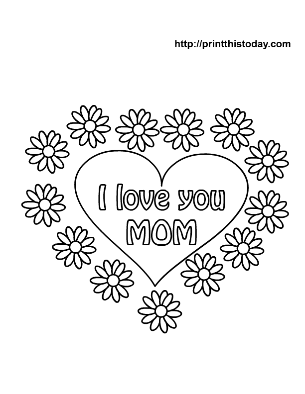 i love you mom coloring pages