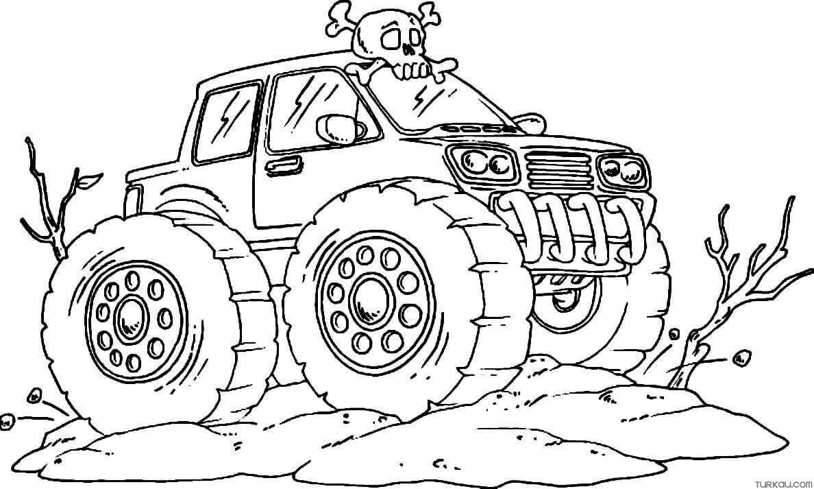 Monster Truck Coloring Page Turkau