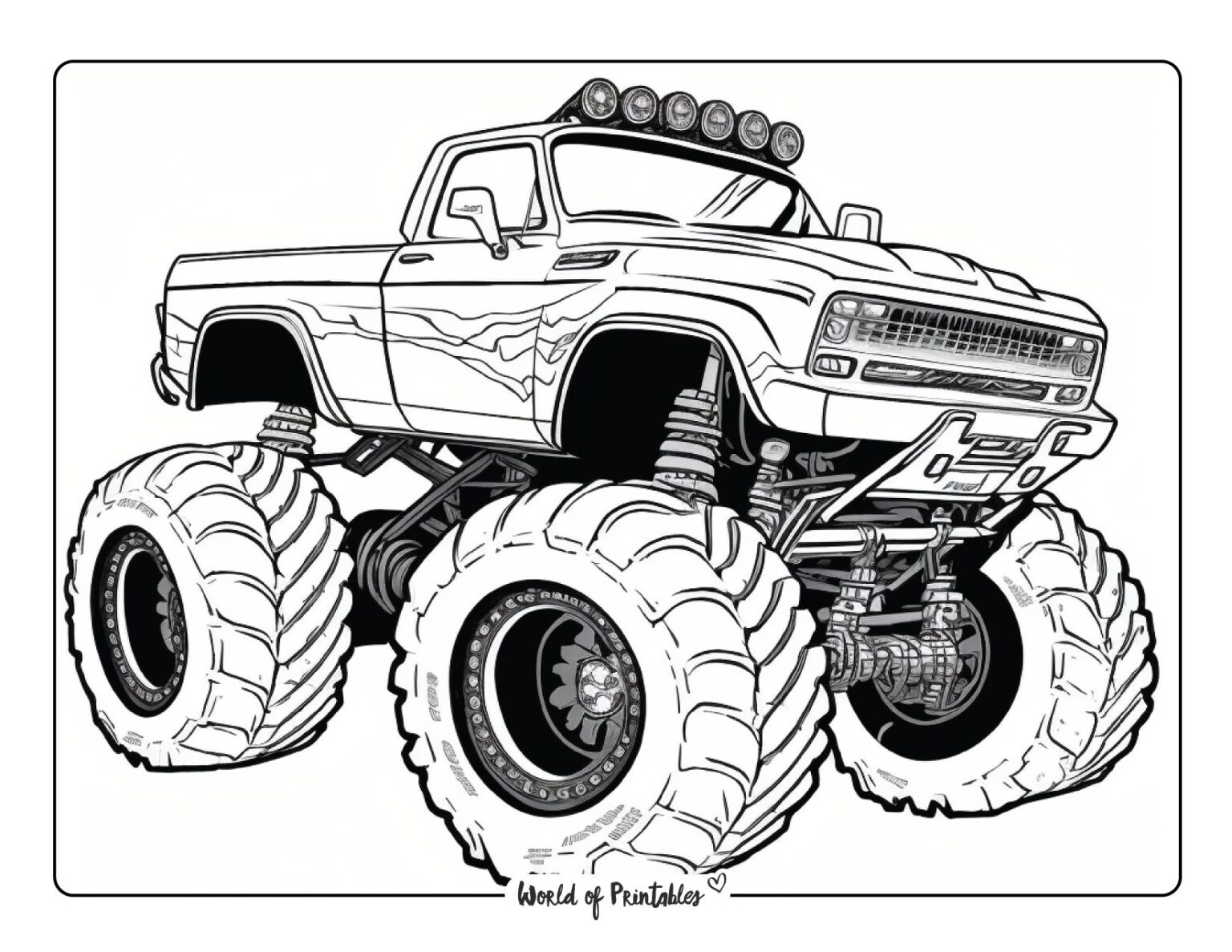 printable truck coloring page
