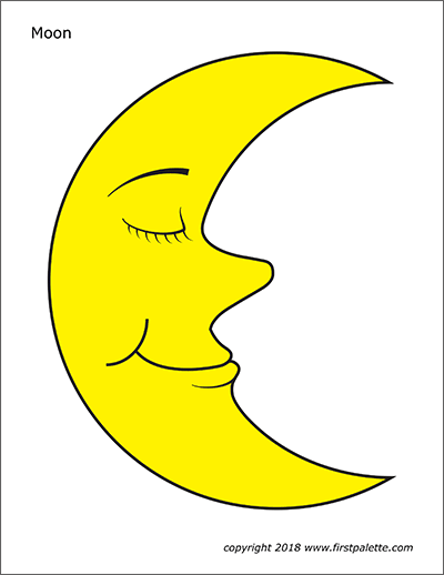 Moon Free Printable Templates Coloring Pages FirstPalette