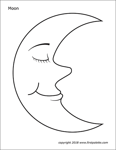Moon Free Printable Templates Coloring Pages FirstPalette