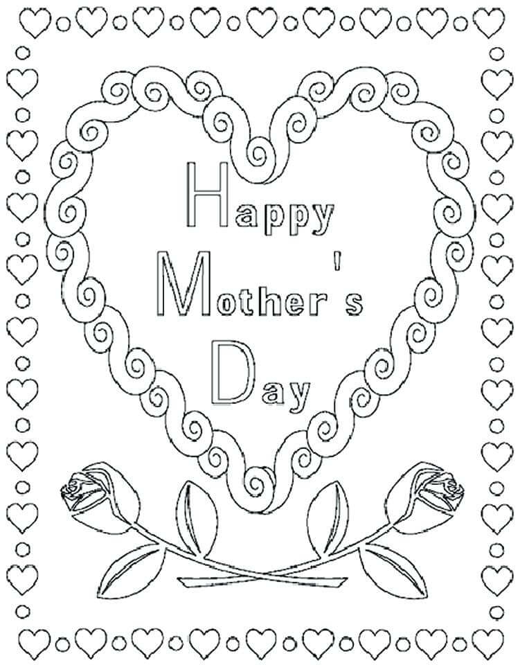 mother's day coloring card free