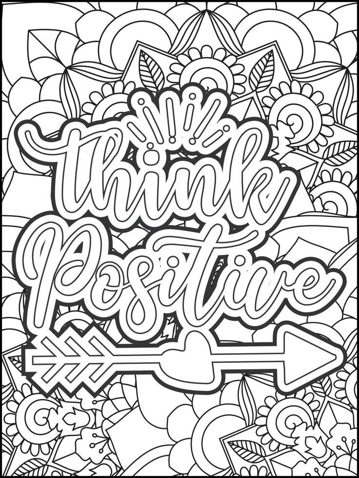 Motivational Quotes Coloring Page