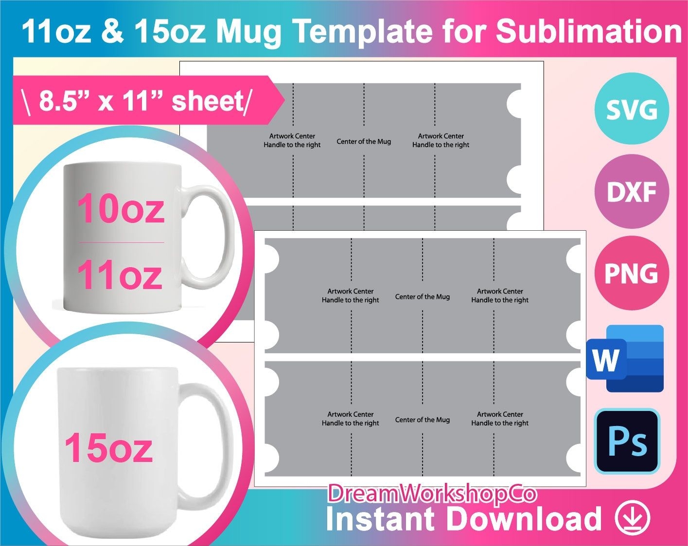 Mug Wrap Template Best Templates Resources