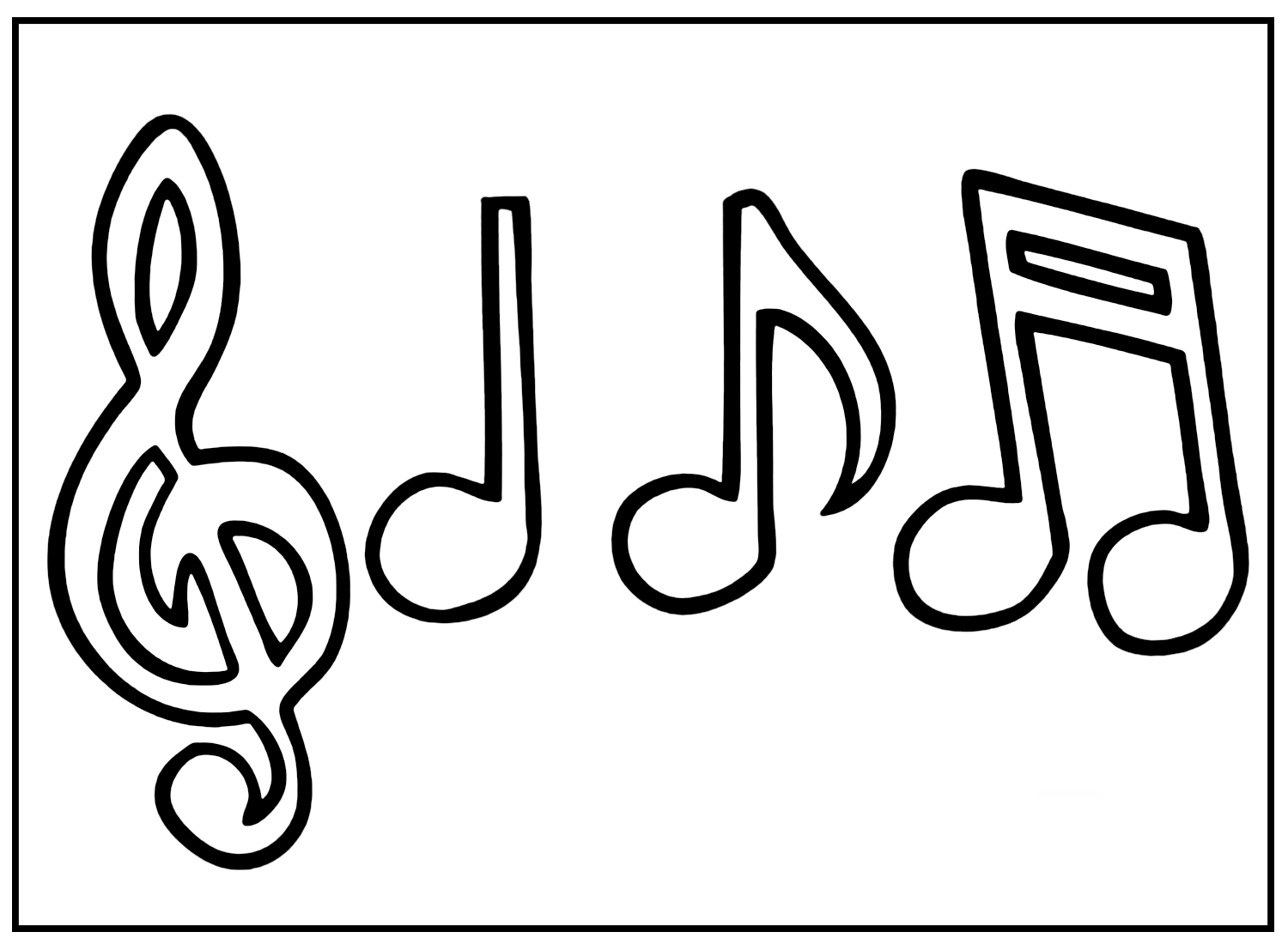 Music Notes Symbols Coloring Page Free Printable Coloring Pages