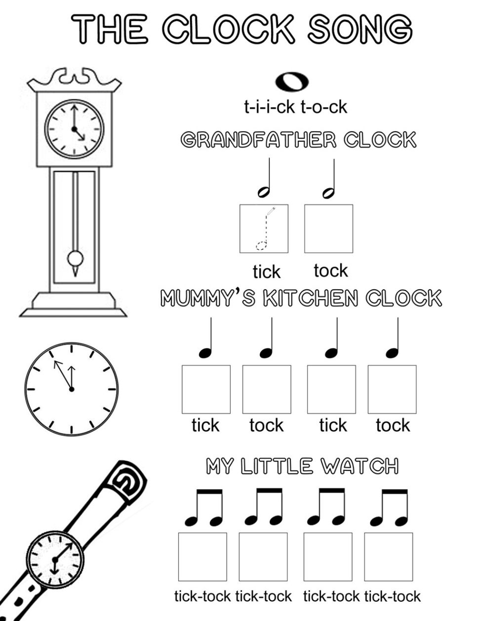 Music Worksheets For Kids Printable Free