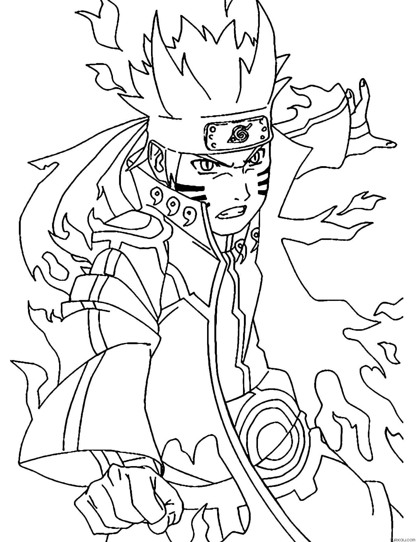 printable coloring pages Naruto