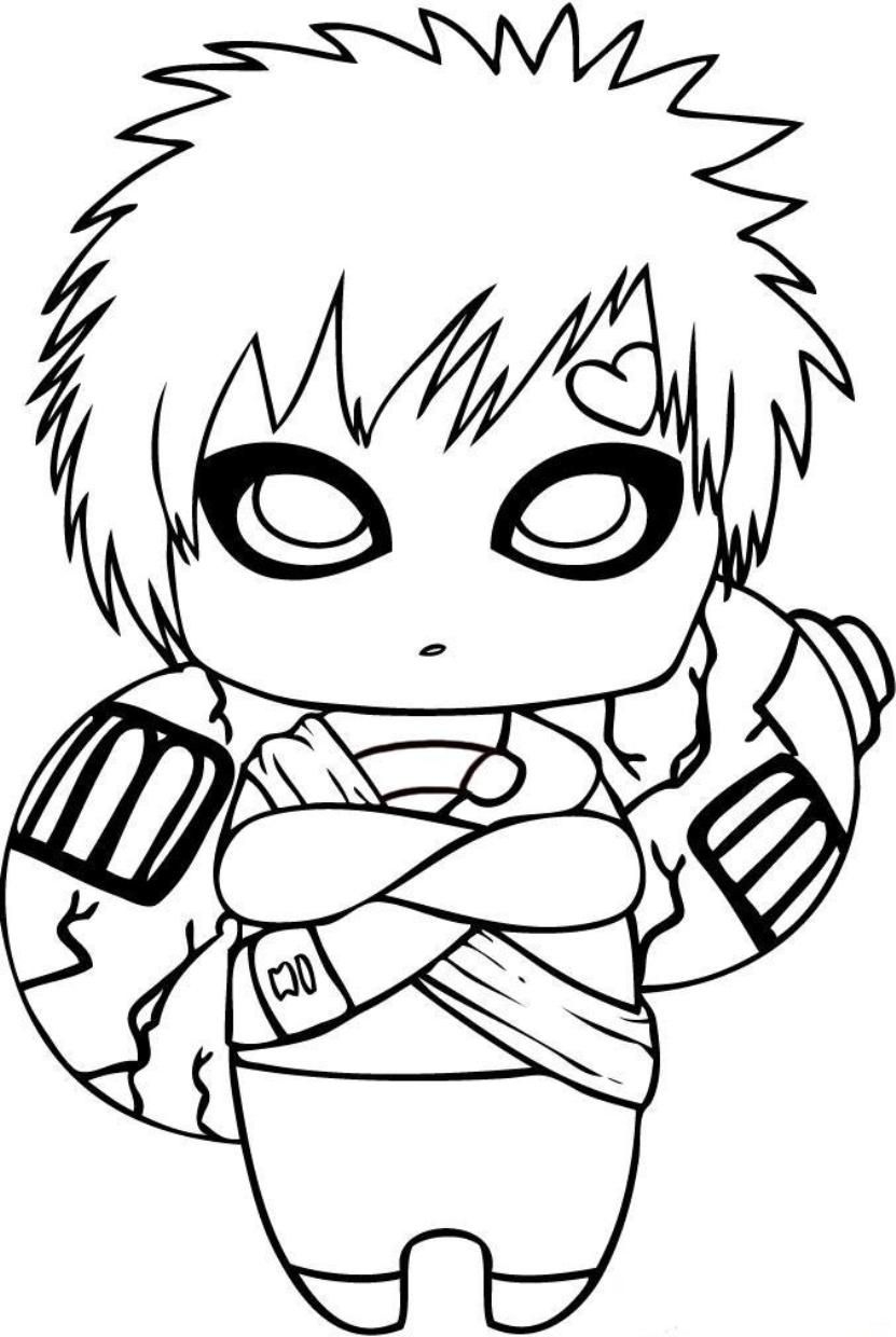 Naruto free coloring pages printable