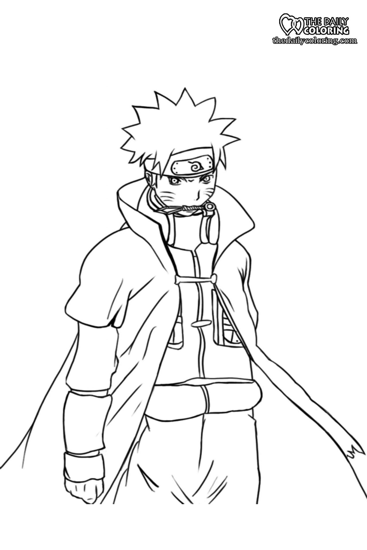 Naruto coloring sheets printable